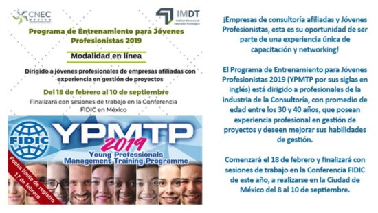 FIDIC YPMTP 2019 – Diplomado de Jovenes Profesionales de FIDIC