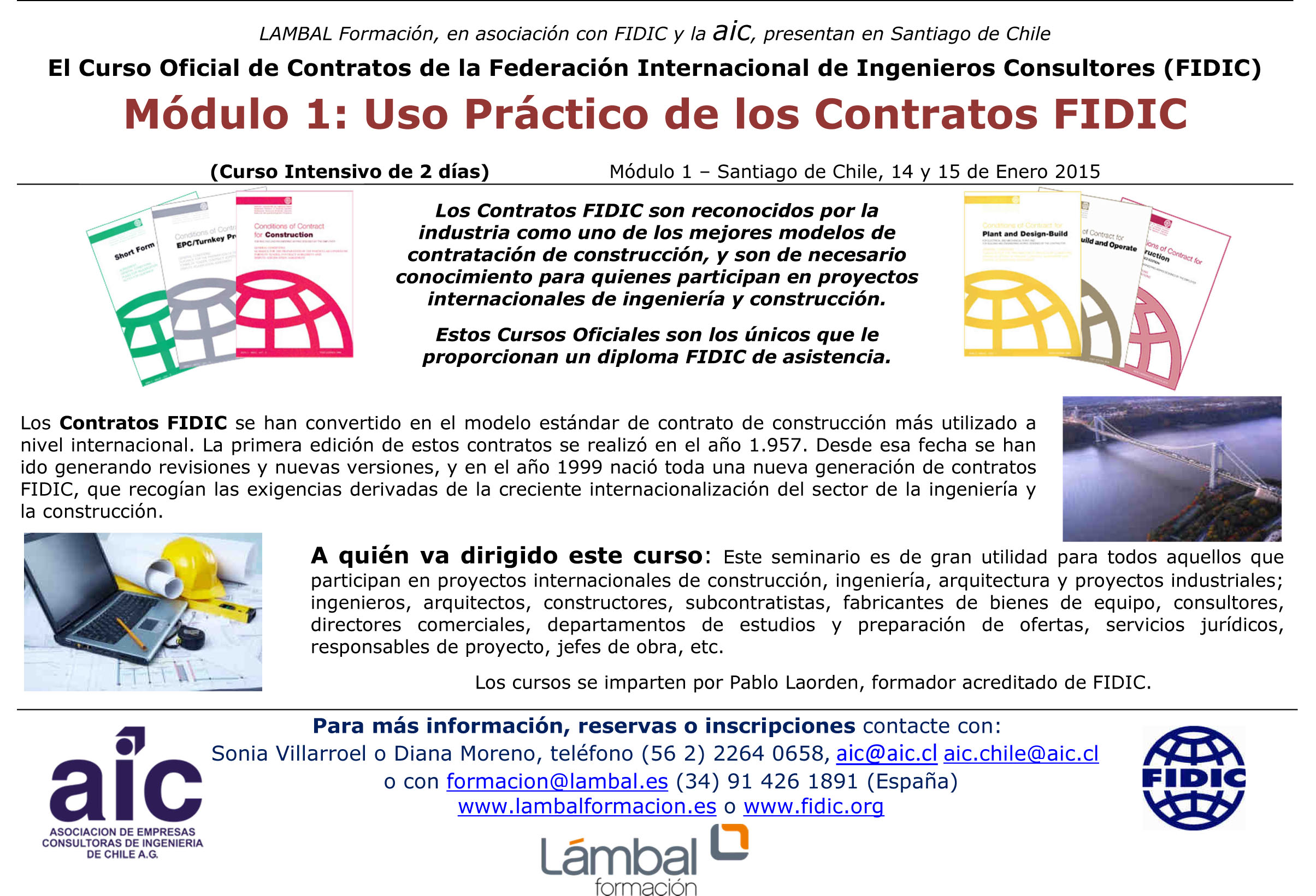 CURSO INTENSIVO: USO PRÁCTICO DE LOS CONTRATOS FIDIC