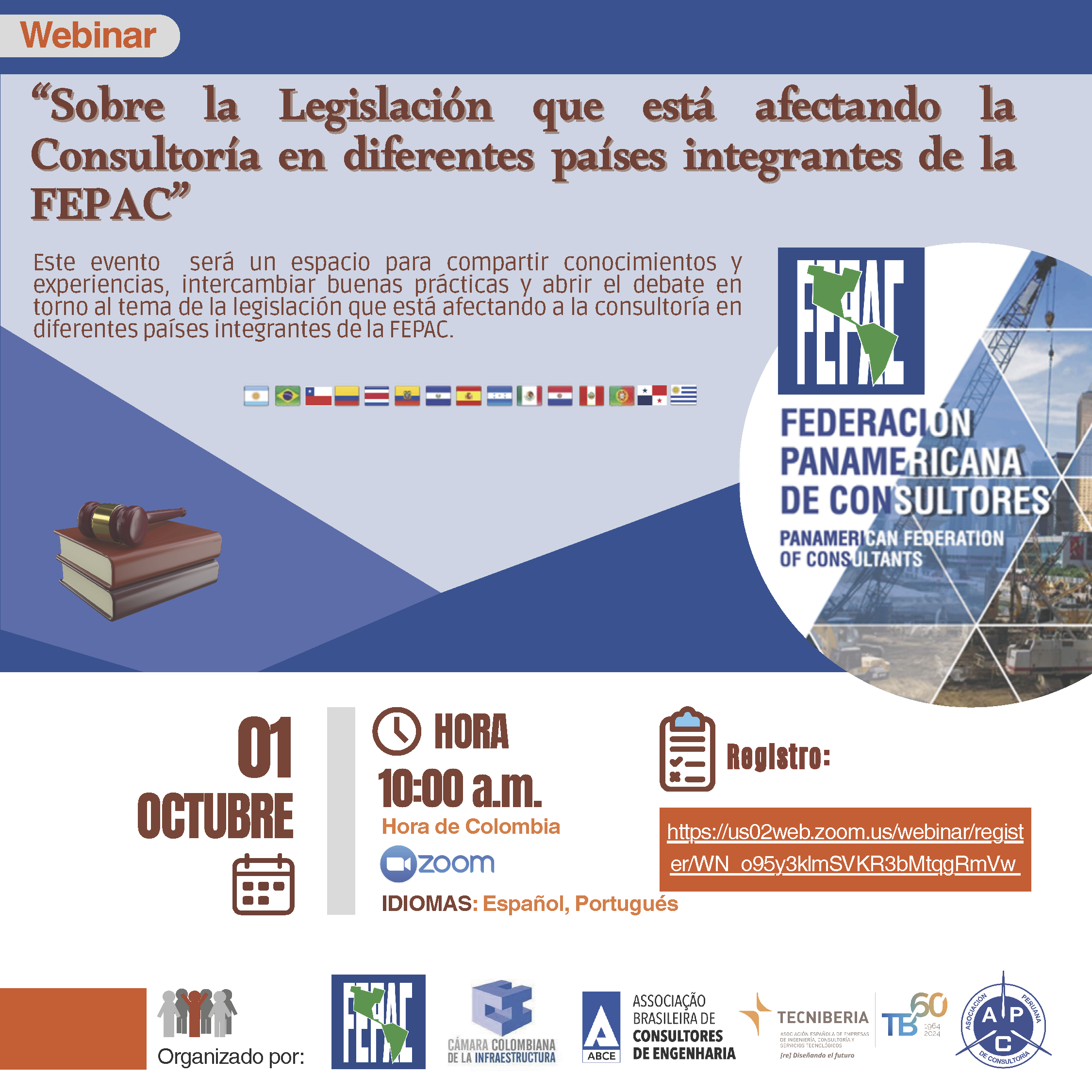 Webinar: “Sobre la Legislación que está afectando la Consultoría en diferentes países integrantes de la FEPAC”, 01.10.2025