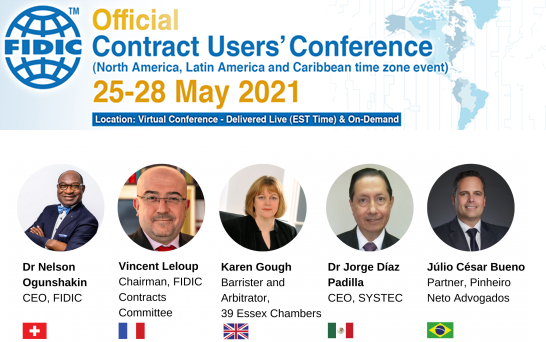 Primera Conferencia Oficial de Usuarios de Contratos FIDIC en línea, 25 – 28 de mayo de 2021