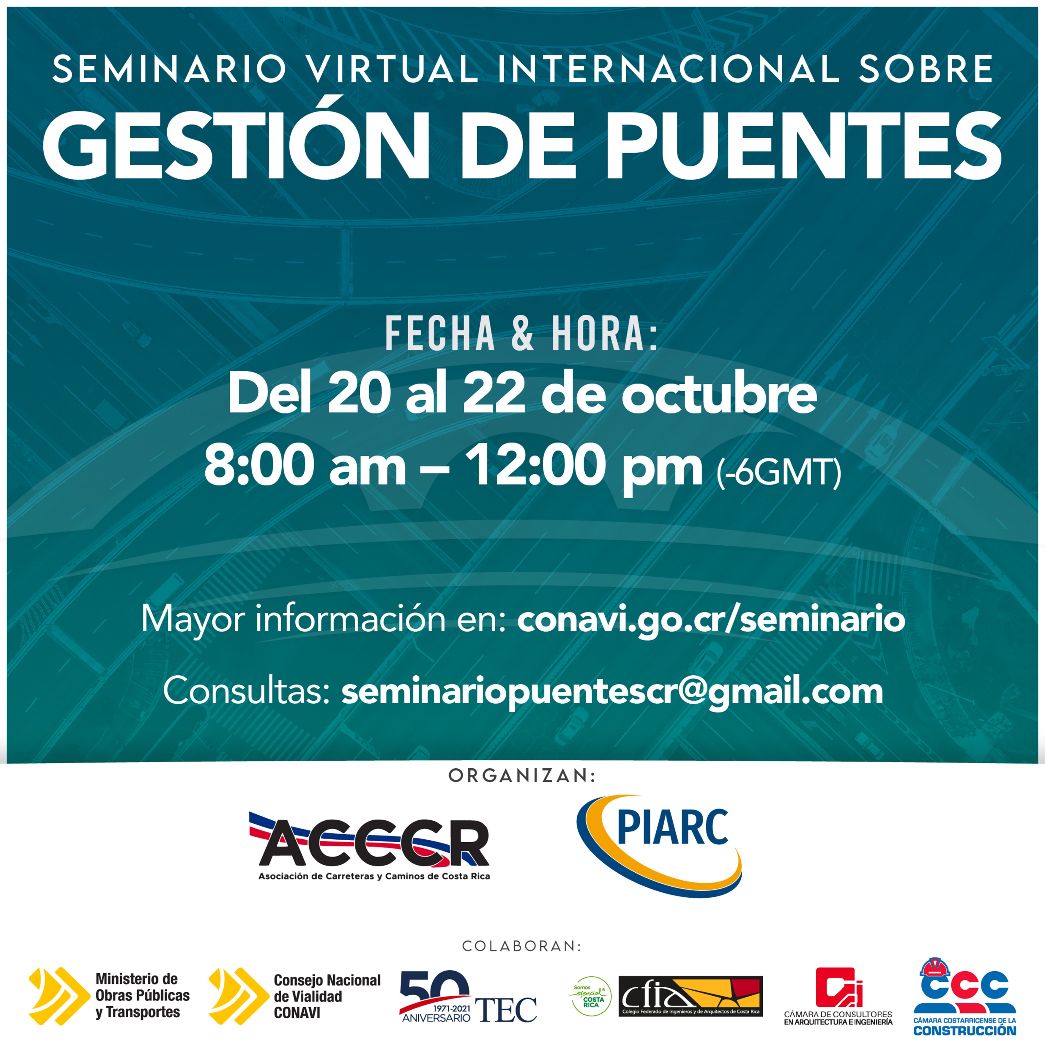 Invitación al Seminario Internacional de Gestión de Puentes