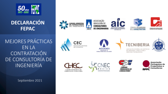 DECLARACIÓN FEPAC, septiembre 2021, MEJORES PRÁCTICAS EN LA CONTRATACIÓN DE CONSULTORÍA DE INGENIERÍA